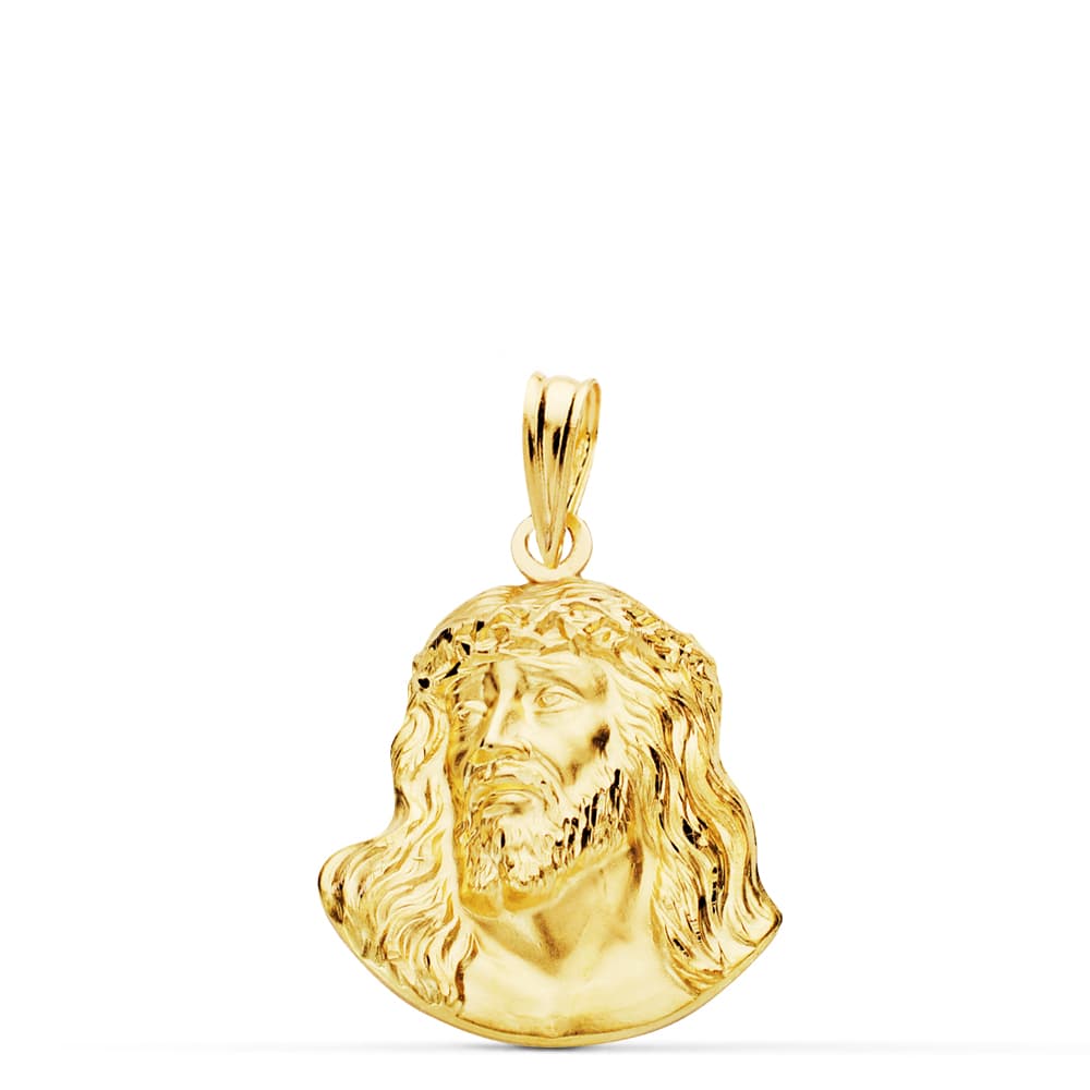 Colgante Cabeza de Cristo de Murillo 20 x 16 mm de oro amarillo 18K