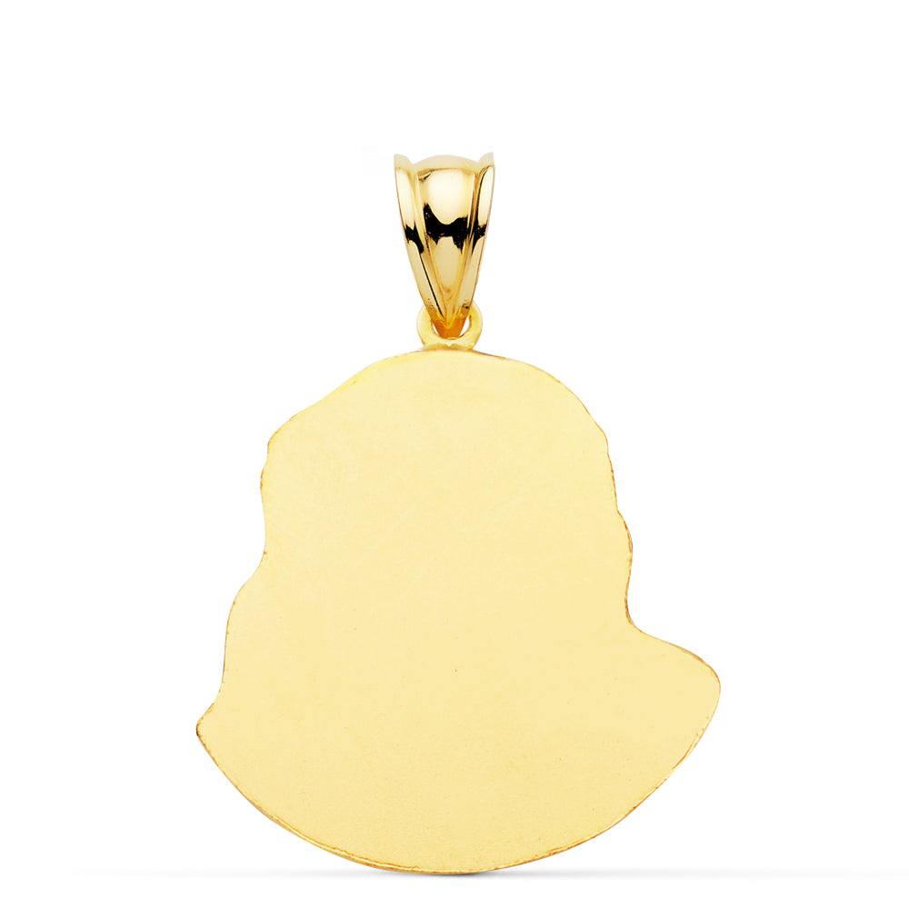 Cristo Santo Rostro 27 x 22 mm de oro amarillo 18K