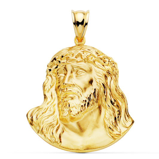Cristo Santo Rostro 42 x 35 mm de oro amarillo 18K