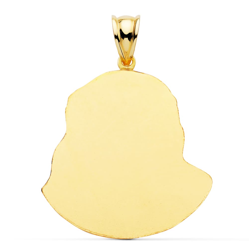 18K CRISTO SANTO ROSTRO ORO AMARILLO 42X35 MM