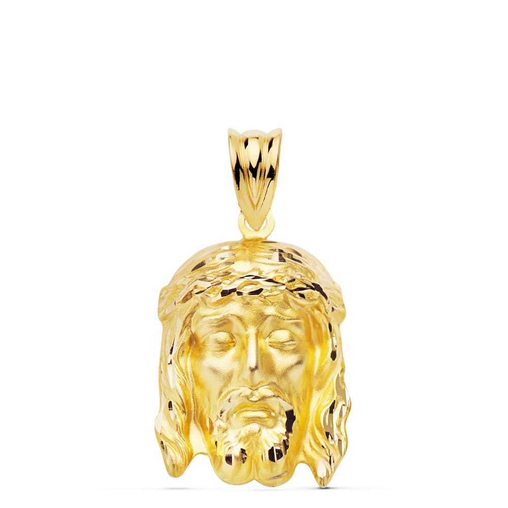 Colgante Cristo de la Buena Muerte 23 x 15 mm de oro amarillo 18K