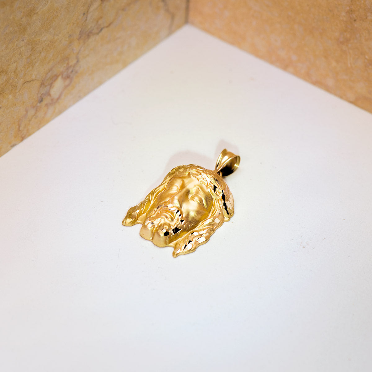 9K COLGANTE CRISTO DE LA BUENA MUERTE ORO AMARILLO 30X22 MM