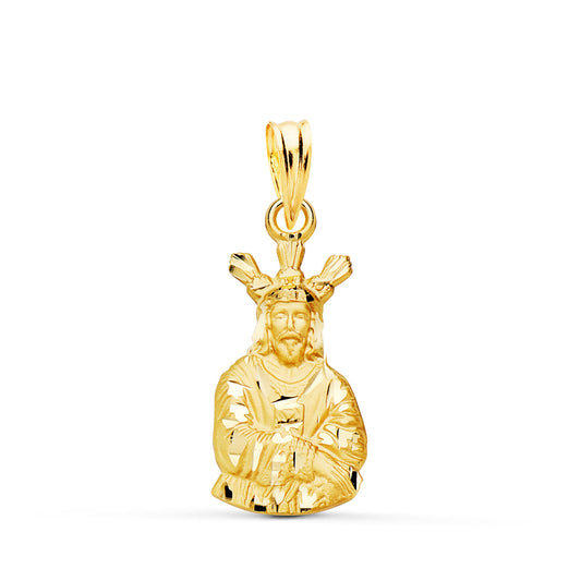 Medalla Cristo Cautivo Silueta 18 x 10 mm de oro amarillo 18K