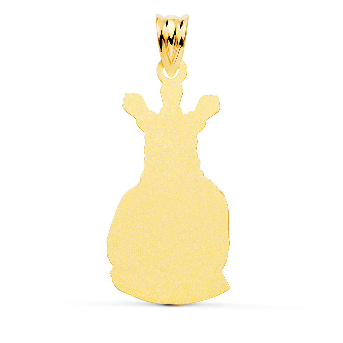 Medalla Cristo Cautivo Silueta 28 x 16 mm de oro amarillo 18K