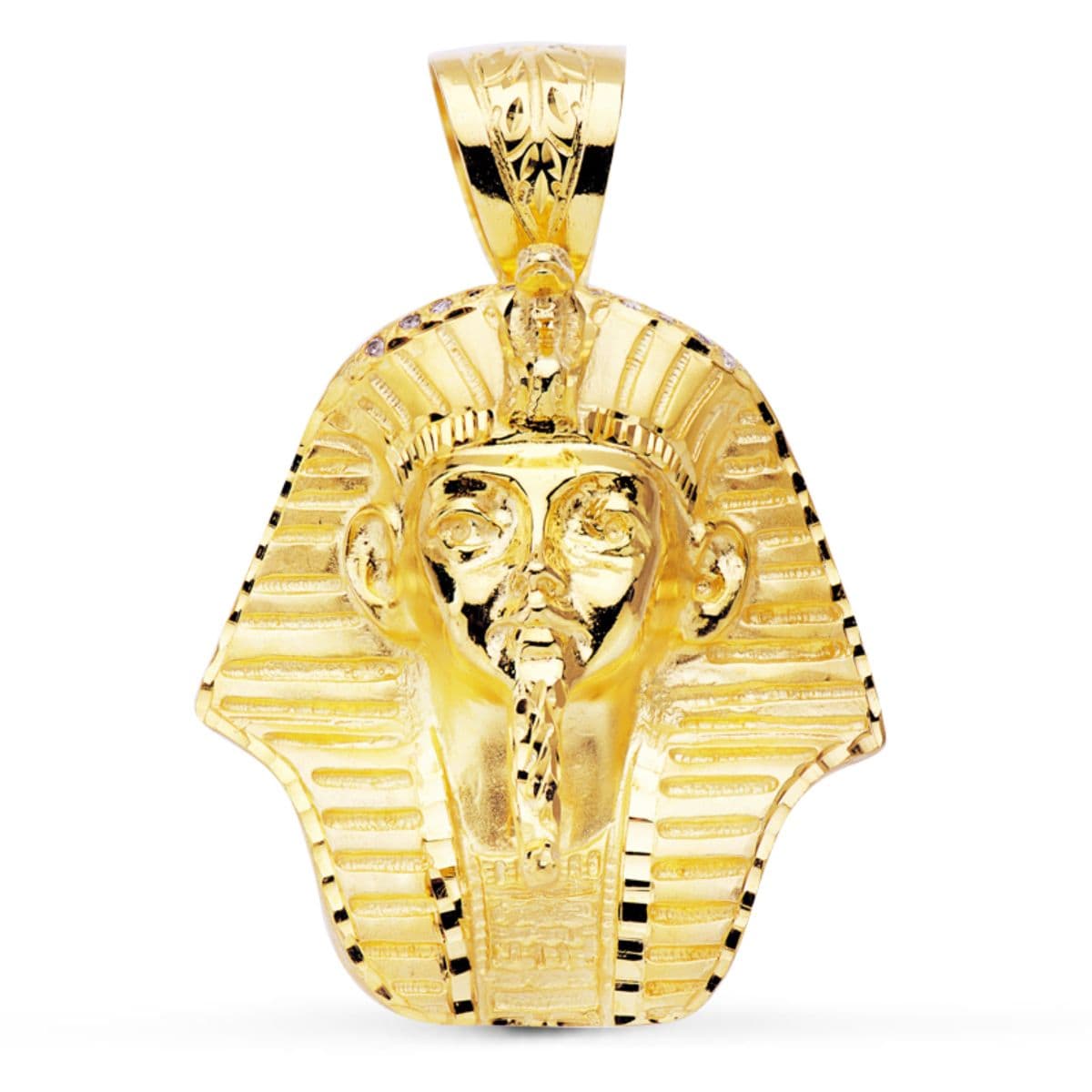 18K COLGANTE ORO AMARILLO FARAON GIGANTE. 46X44 M