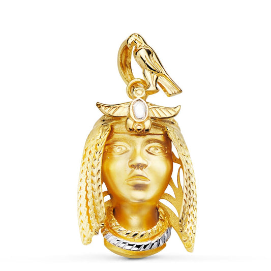 18K COLGANTE ORO BICOLOR NEFERTARI 30X23 MM