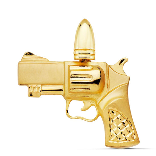 Colgante Pistola 46 x 39 mm de oro amarillo 18K