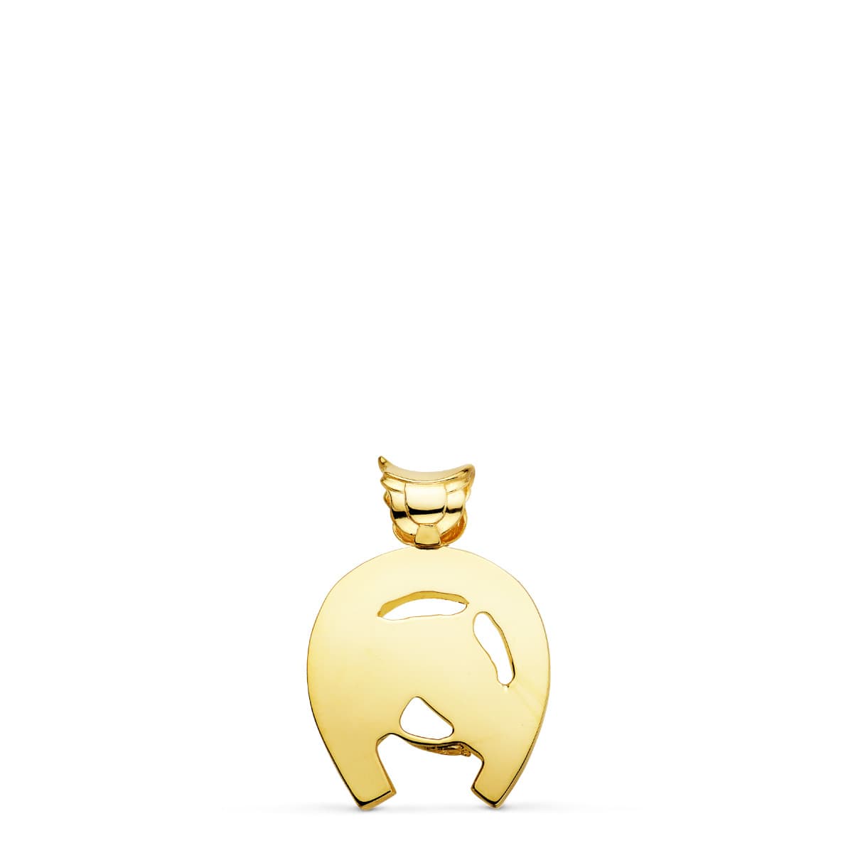 18K COLGANTE ORO AMARILLO HERRADURA CABALLO 23X20 MM
