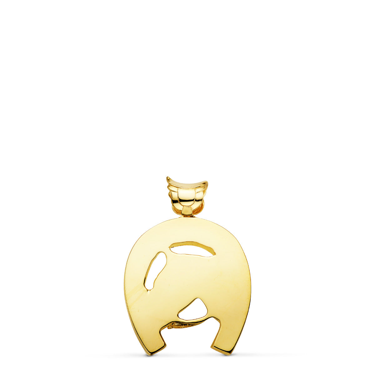 Colgante Herradura con Caballo 29 x 27 mm de oro amarillo 18K