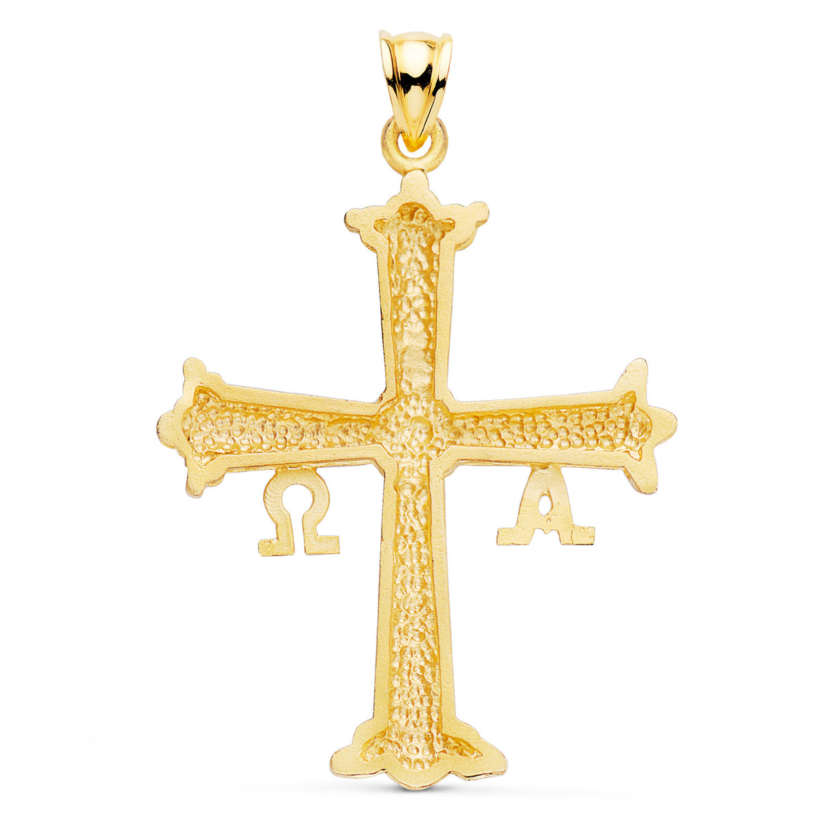 Cruz de Covadonga O Victoria Tallada 41 x 31 mm de oro amarillo 18K