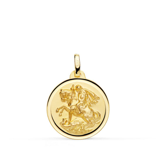 18K MEDALLA ORO AMARILLO SAN JORGE BISEL 18 MM