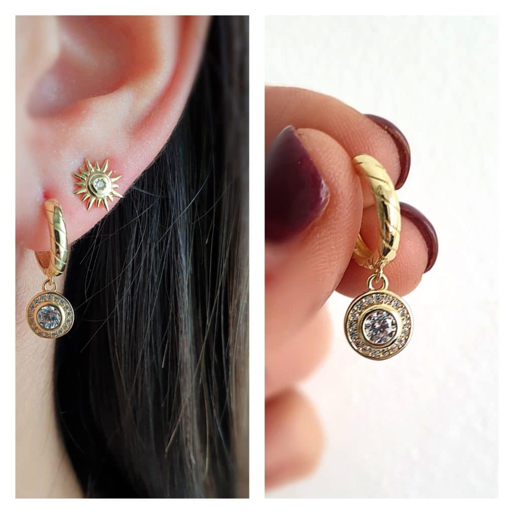 Pendientes Luz oro de 14 quilates