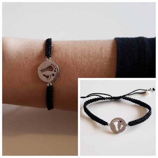 Pulsera pie unisex de plata de ley