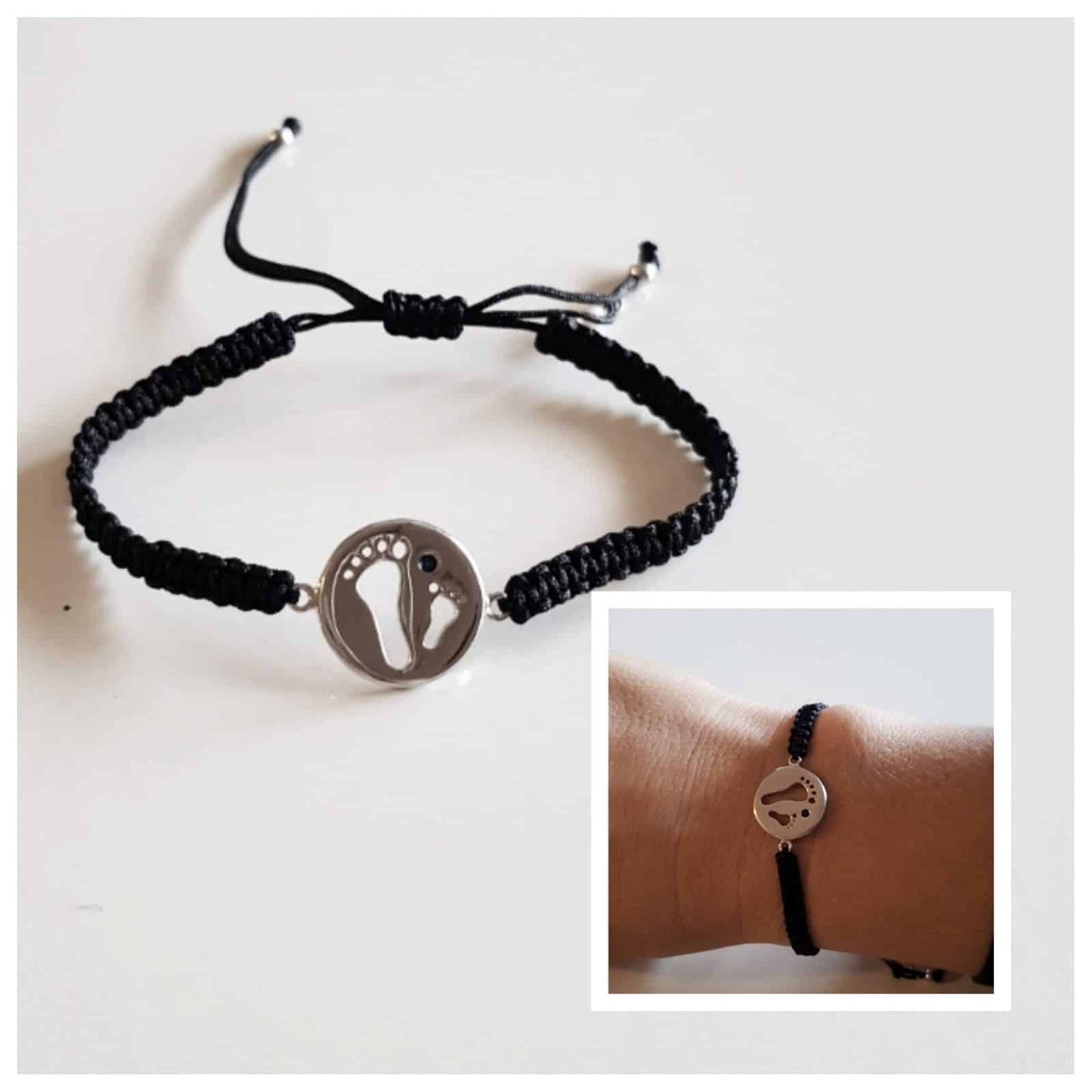 Pulsera pie niño de plata de ley
