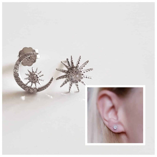 Pendientes universo de plata de ley - Joyería Zafir