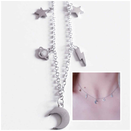 Collar universo de plata de ley - Joyería Zafir