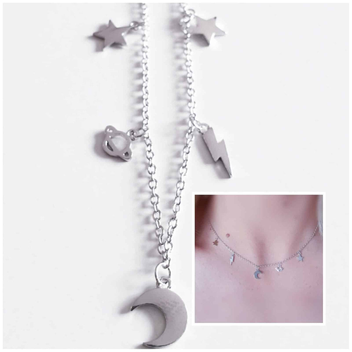 Collar universo de plata de ley - Joyería Zafir