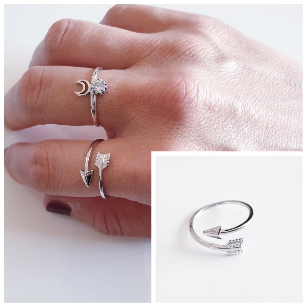 Anillo flecha de plata de ley