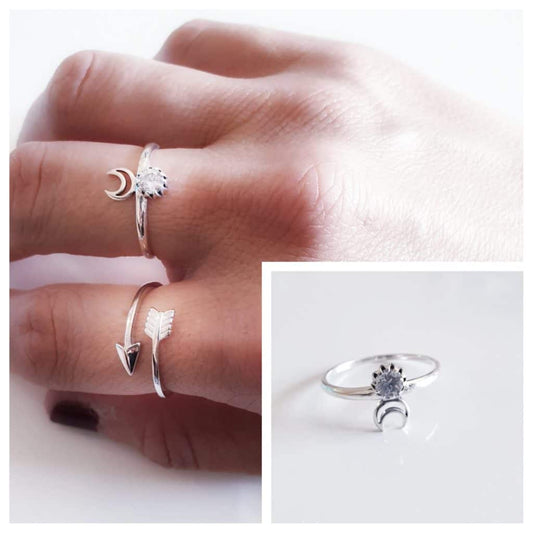 Anillo boho gipsy de plata de ley