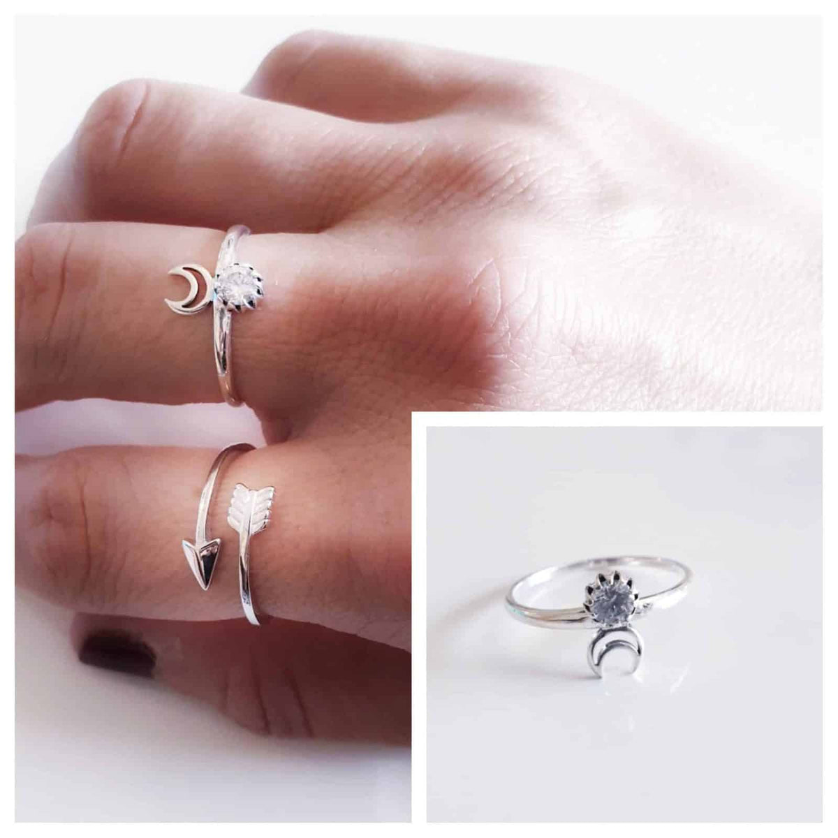 Anillo boho gipsy de plata de ley - vista adicional