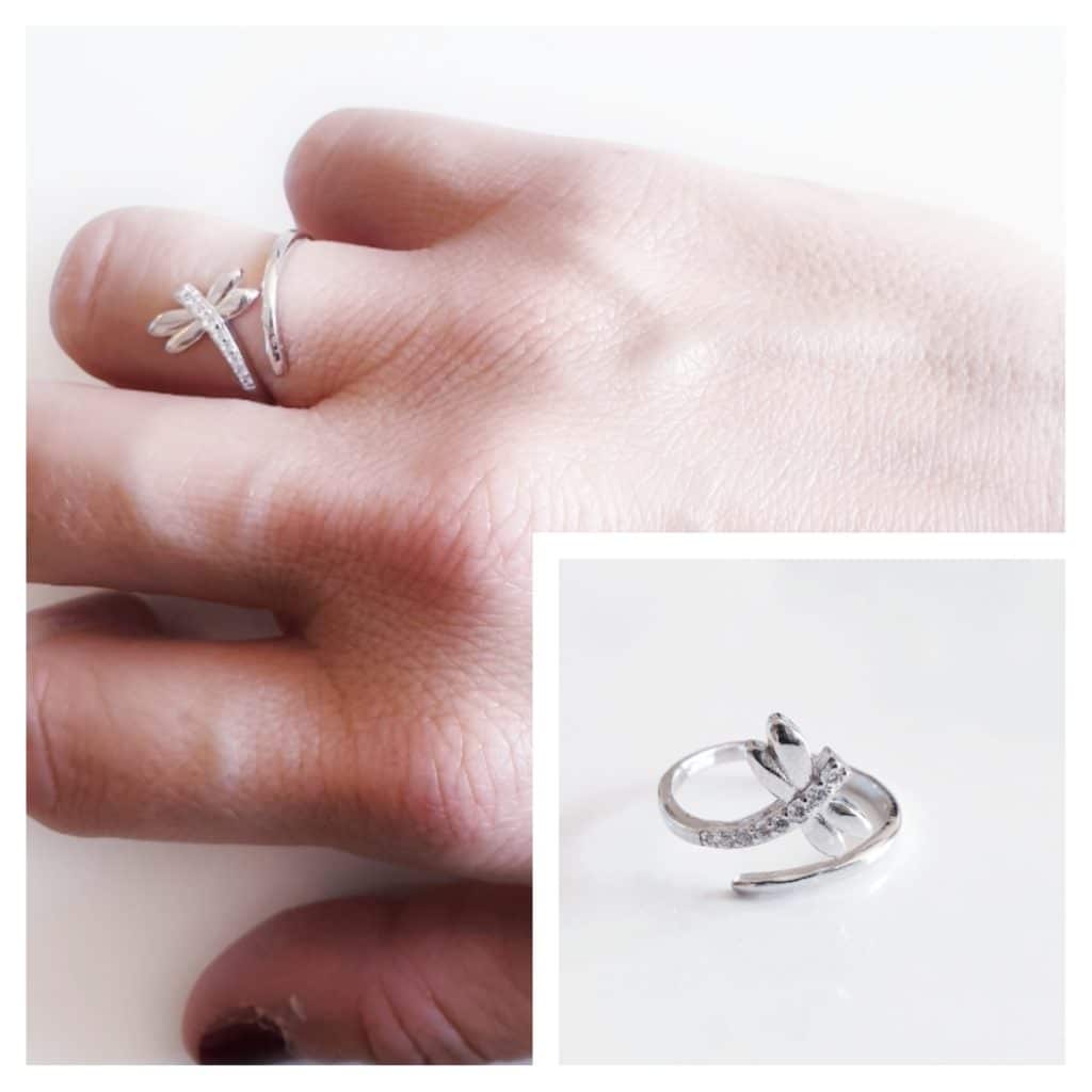 Anillo libélula de plata de ley - Joyería Zafir