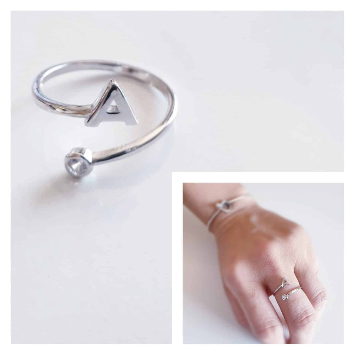 Anillo inicial a de plata de ley - vista adicional