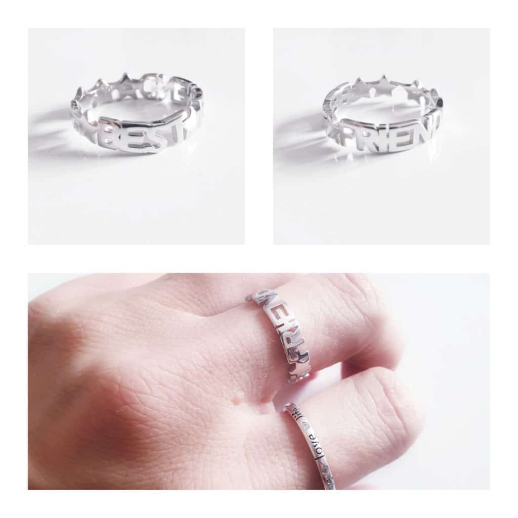 Anillo amistad best friend de plata de ley
