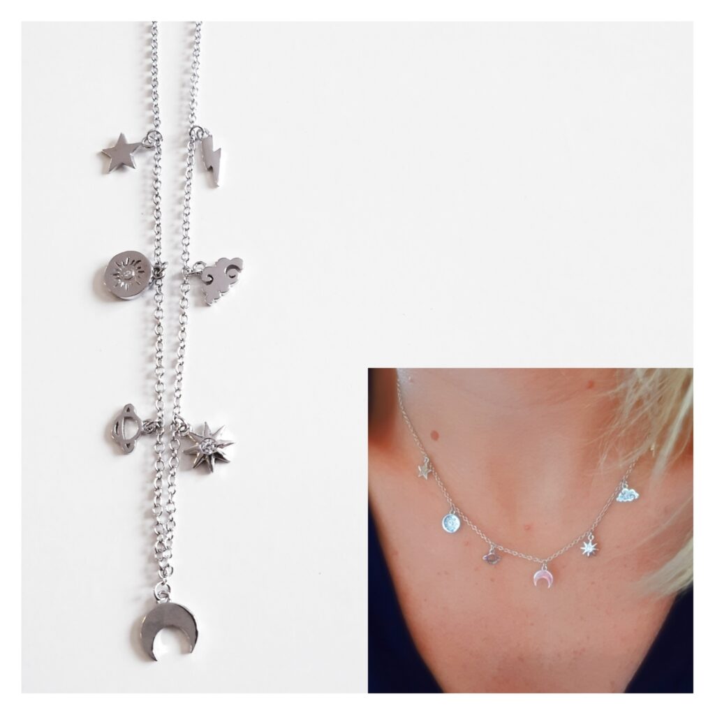 Collar funny de plata de ley