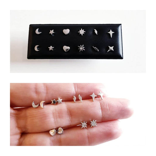 Pendientes xs mix de plata de ley - Joyería Zafir