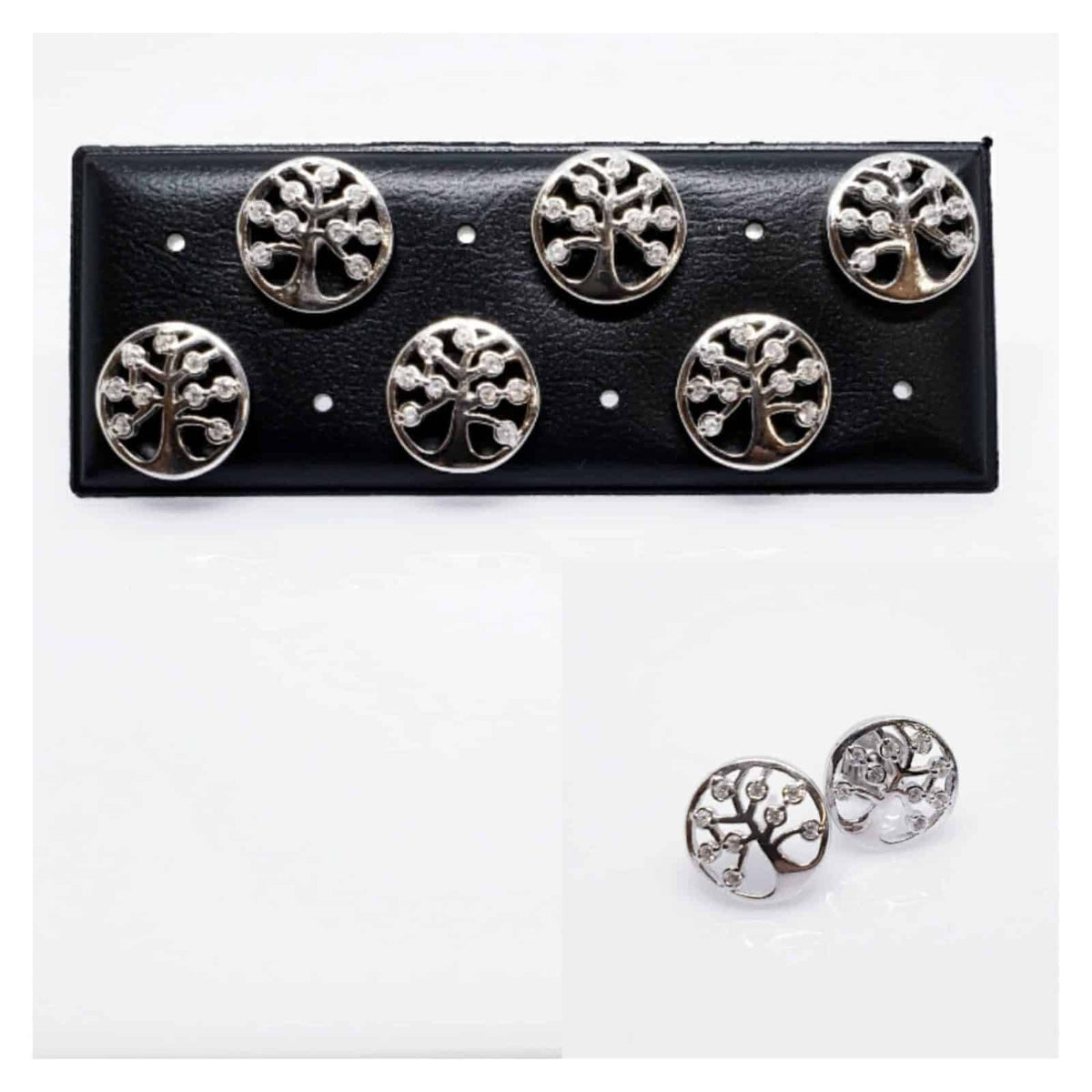 Pendientes árbol de la vida de plata de ley - imagen adicional - Joyería Zafir