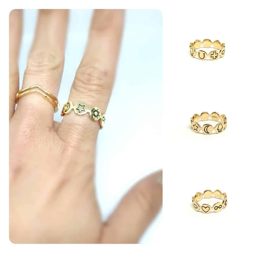 Anillo simbology oro de 14 quilates