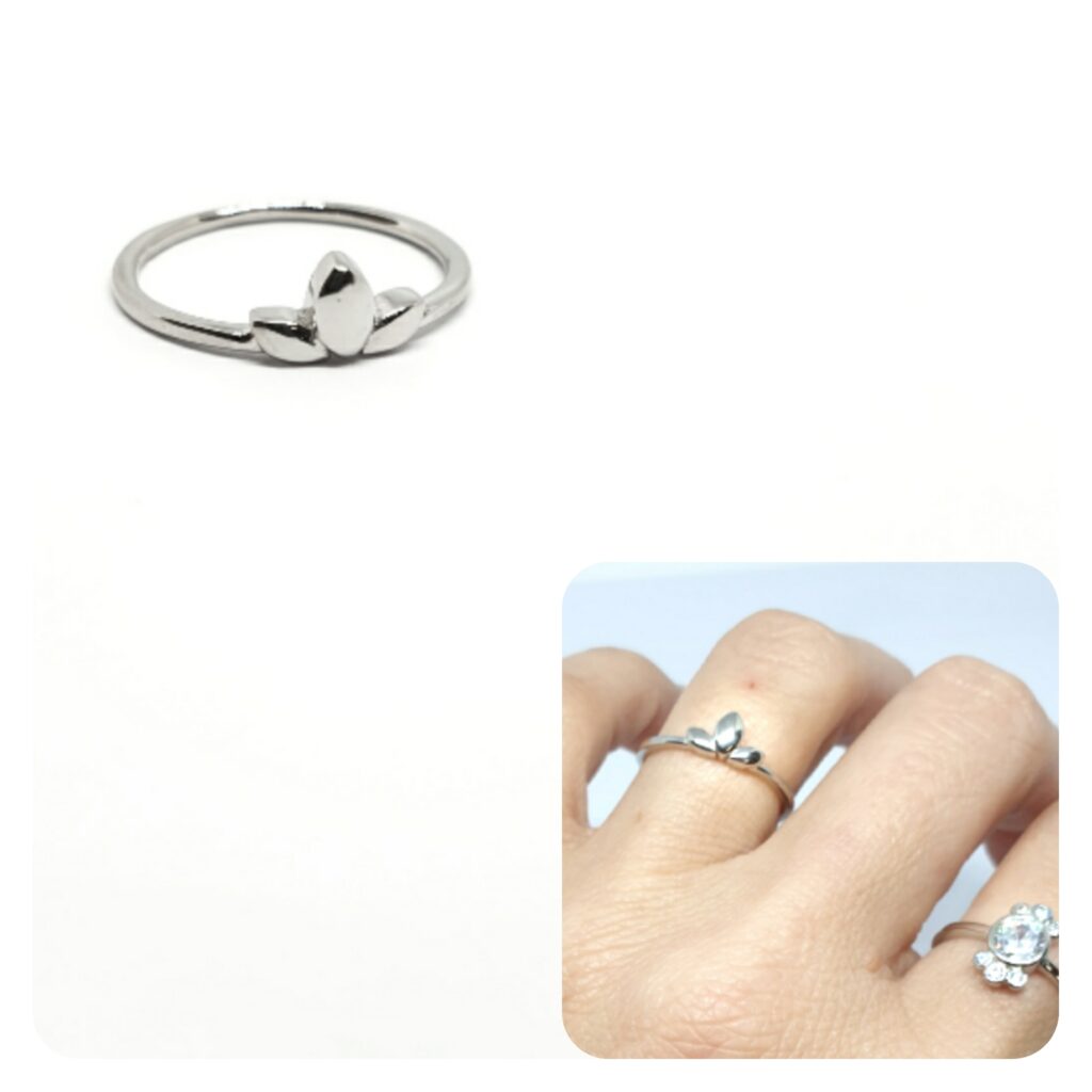 Anillo pétalos de plata de ley