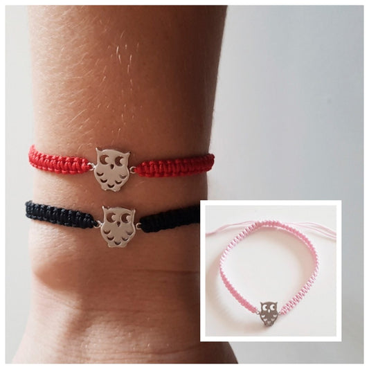 Pulsera Buho de plata de ley