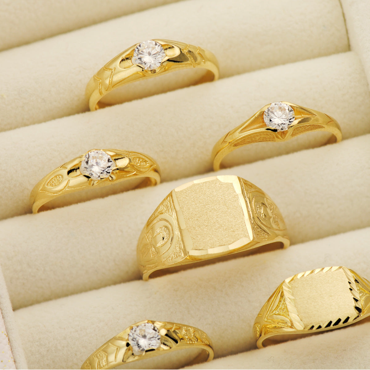 18K SELLO ORO AMARILLO CADETE MACIZO Y TALLADO. ZONA GRABADO: 10X9 MM