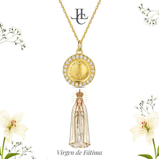 Colgante con cadena Milagrosa Chapado