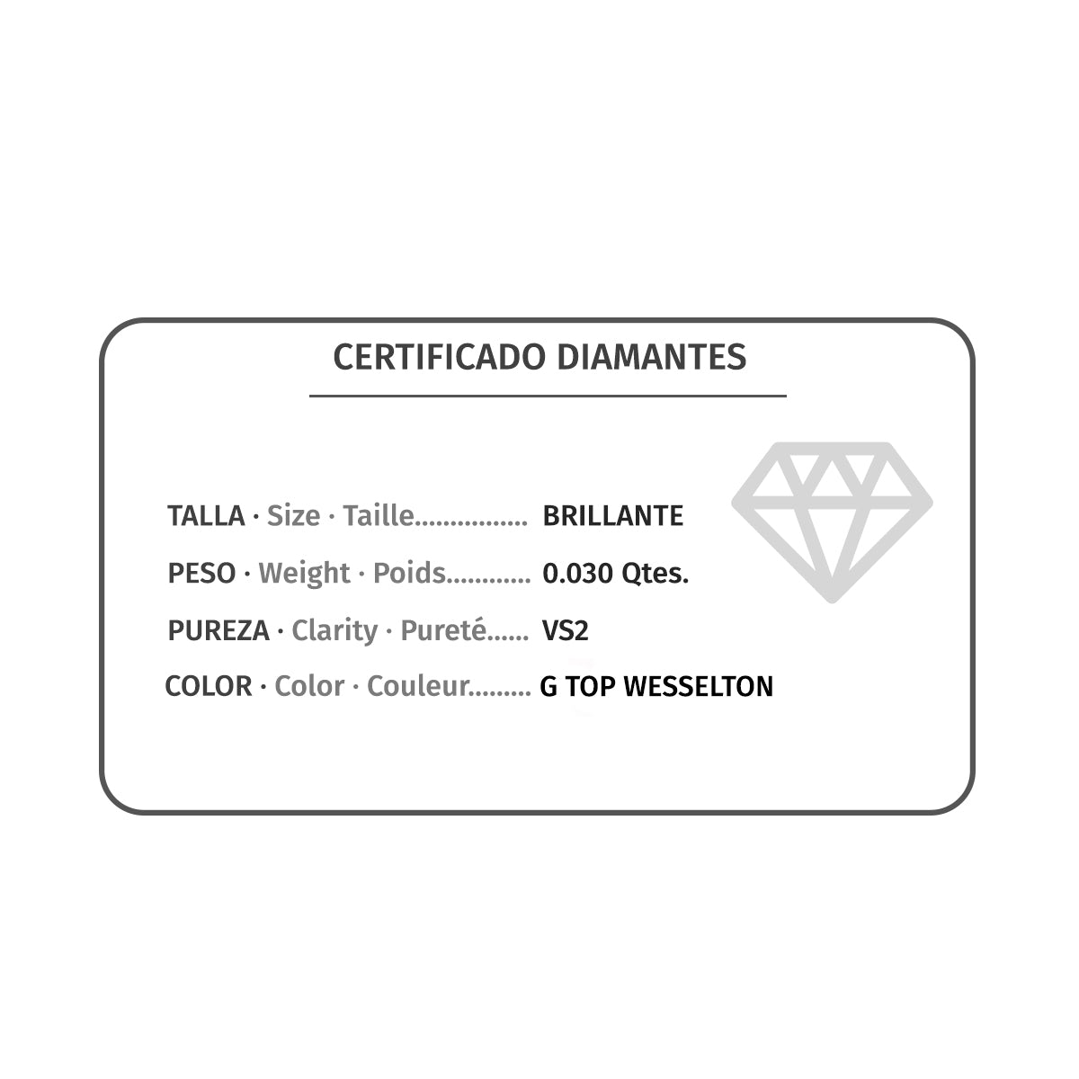 Sortija Abierta Diamantes de Laboratorio 0,030qts.g-vs2. Cuerpo Redondo 1 mm de oro rosa 18K